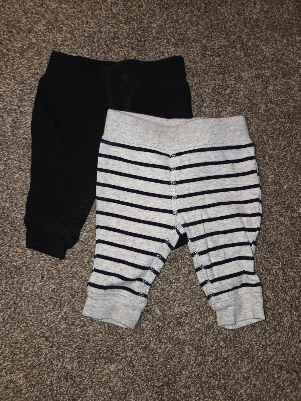 Old Navy Black & Gray Striped Baby Joggers